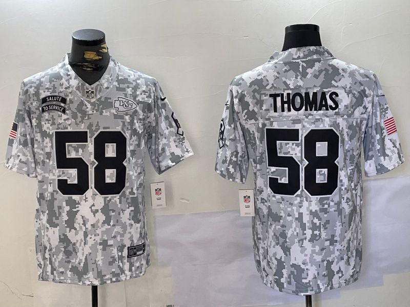 Men Kansas City Chiefs #58 Thomas Nike Arctic Camo 2024 Salute to Service Limited NFL Jersey style 1->dallas cowboys->NFL Jersey